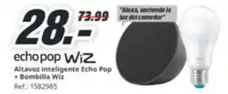 MediaMarkt ECHOPOP WIZ Altavoz inteligente Echo Pop + Bombilla Wiz oferta