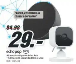 MediaMarkt ECHOPOP Altavoz inteligente Echo Pop + Cámara de seguridad Blink Mini oferta