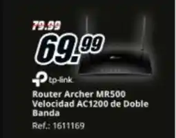 MediaMarkt Router Archer MR500 Velocidad AC1200 de Doble Banda oferta