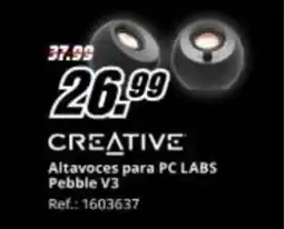 MediaMarkt CREATIVE Altavoces para PC LABS Pebble V3 oferta