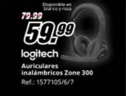 MediaMarkt LOGITECH Auriculares inalámbricos Zone 300 oferta