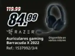 MediaMarkt RAZER Auriculares gaming Disponible en Barracuda X 2022 oferta