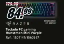 MediaMarkt RAZER Teclado PC gaming Hunstman Mini Purple oferta
