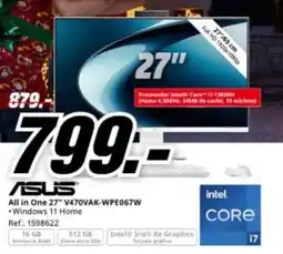 MediaMarkt ASUS All in One 27" V470VAK-WPE067W oferta