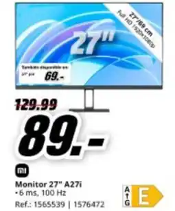 MediaMarkt XIAOMI Monitor 27" A27i oferta