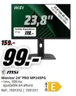 MediaMarkt MSI Monitor 24" PRO MP245PG oferta
