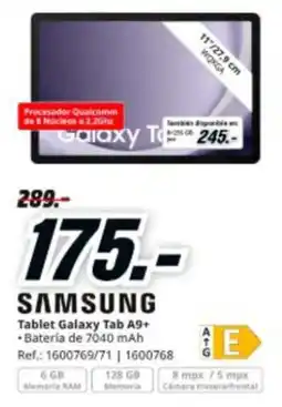 MediaMarkt SAMSUNG Tablet Galaxy Tab A9+ oferta