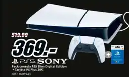 MediaMarkt PS5 SONY Pack consola PS5 Slim Digital Edition + Tarjeta PS Plus oferta
