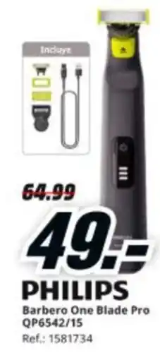 MediaMarkt PHILIPS Barbero One Blade Pro QP6542/15 oferta