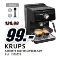 MediaMarkt KRUPS Cafetera express XP3818 C50 oferta