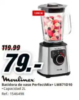 MediaMarkt MOULINEX Batidora de vaso PerfectMix+ LM871D10 oferta