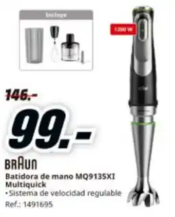 MediaMarkt BRAUN Batidora de mano MQ9135XI Multiquick oferta