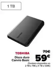 Carrefour Toshiba - disco duro canvio basic oferta