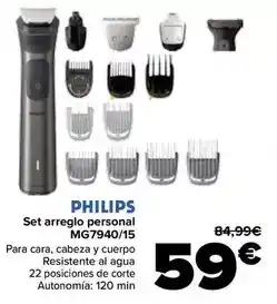 Carrefour Philips - set arreglo personal mg7940/15 oferta