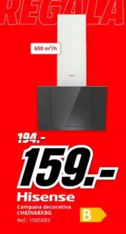 MediaMarkt HISENSE Campana decorativa CH6IN6BXBG oferta
