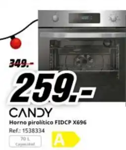 MediaMarkt CANDY Horno pirolítico FIDCP X696 oferta