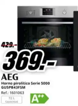 MediaMarkt AEG Horno pirolítico Serie 5000 GUSPB43FSM oferta