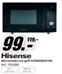 MediaMarkt HISENSE Microondas con grill H23MOBSD1HG oferta
