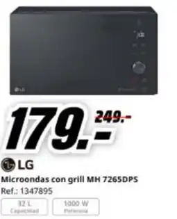 MediaMarkt LG Microondas con grill MH 7265DPS oferta
