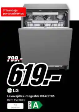 MediaMarkt LG Lavavajillas integrable DB476TXS oferta