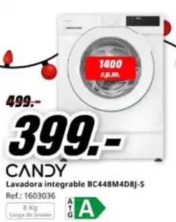 MediaMarkt CANDY Lavadora integrable BC448M4D8J-S oferta