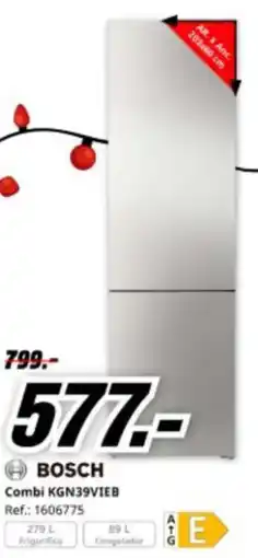 MediaMarkt BOSCH Combi KGN39VIEB oferta