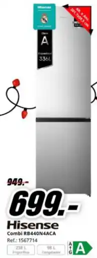 MediaMarkt HISENSE Combi RB440N4ACA oferta