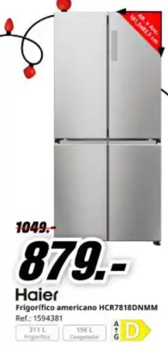 MediaMarkt HAIER Frigorífico americano HCR7818DNMM oferta