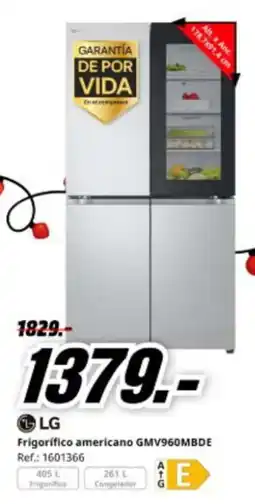 MediaMarkt LG Frigorífico americano GMV960MBDE oferta