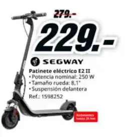 MediaMarkt SEGWAY Patinete eléctrico E2 II oferta