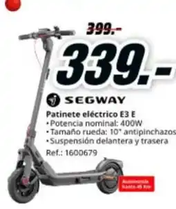 MediaMarkt SEGWAY Patinete eléctrico E3 E oferta