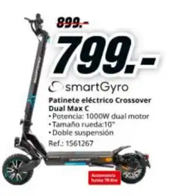 MediaMarkt SMARTGYRO Patinete eléctrico Crossover Dual Max C oferta