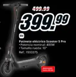 MediaMarkt XIAOMI Patinete eléctrico Scooter 5 Pro oferta