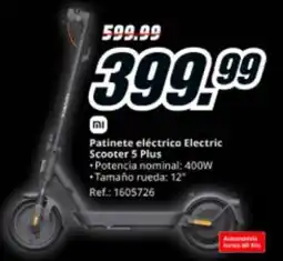 MediaMarkt XIAOMI Patinete eléctrico Electric Scooter 5 Plus oferta