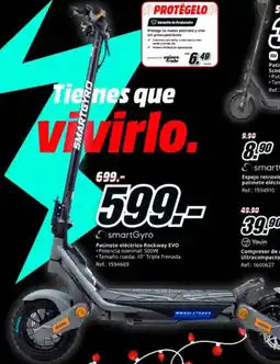 MediaMarkt SMARTGYRO Patinete eléctrico Rockway EVO oferta