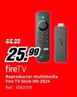 MediaMarkt FIRETV Reproductor multimedia Fire TV Stick HD 2024 oferta