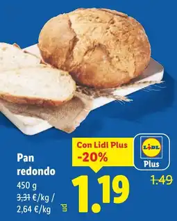 Lidl Pan redondo oferta