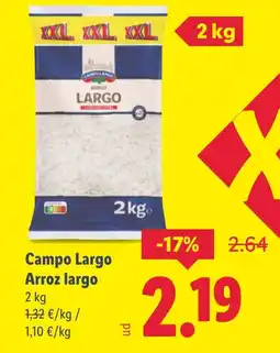 Lidl CAMPO LARGO Arroz largo oferta