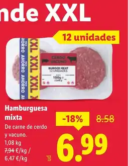 Lidl Hamburguesa mixta oferta
