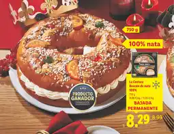 Lidl LA CESTERA Roscón de nata 100% oferta