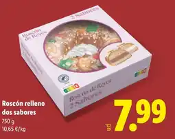 Lidl Roscón relleno dos sabores oferta