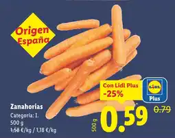 Lidl Zanahorias oferta
