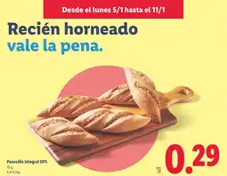 Lidl Panecillo integral 30% oferta