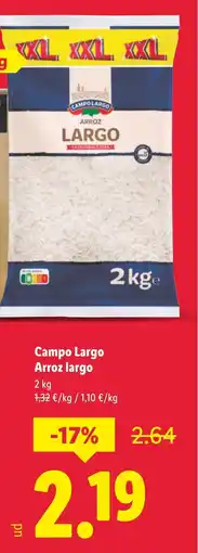 Lidl CAMPO LARGO Arroz largo oferta