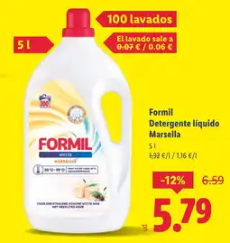 Lidl FORMIL Detergente líquido Marsella oferta