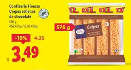 Lidl Confiserie Firenze Crepes rellenos de chocolate oferta