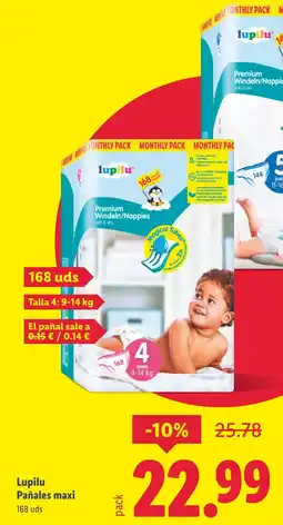 Lidl LUPILU Pañales maxi oferta