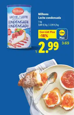 Lidl MILBONA Leche condensada oferta