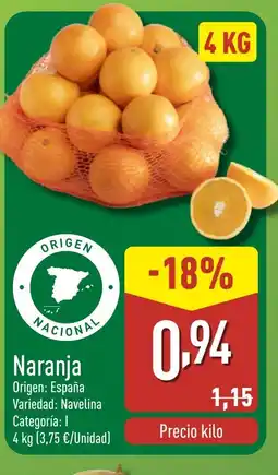 ALDI Naranja oferta