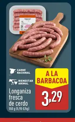 ALDI Longaniza fresca de cerdo oferta